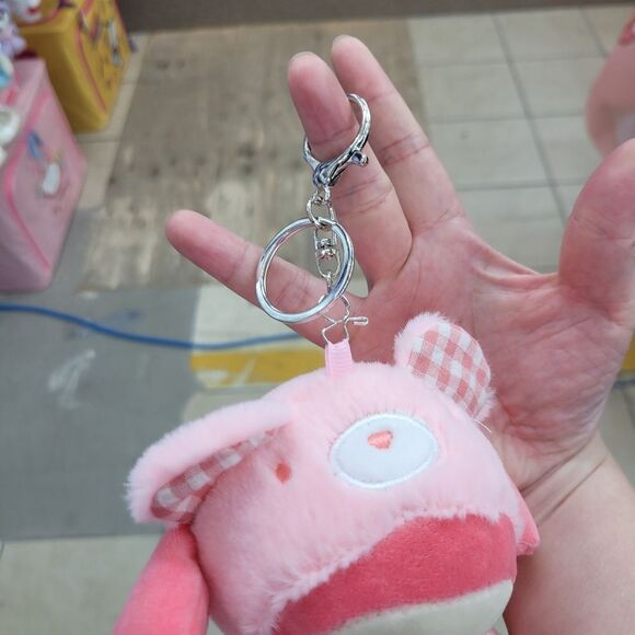 Brand New My Melody Pink Plaid Plushies Keychain - Picture 8 of 8